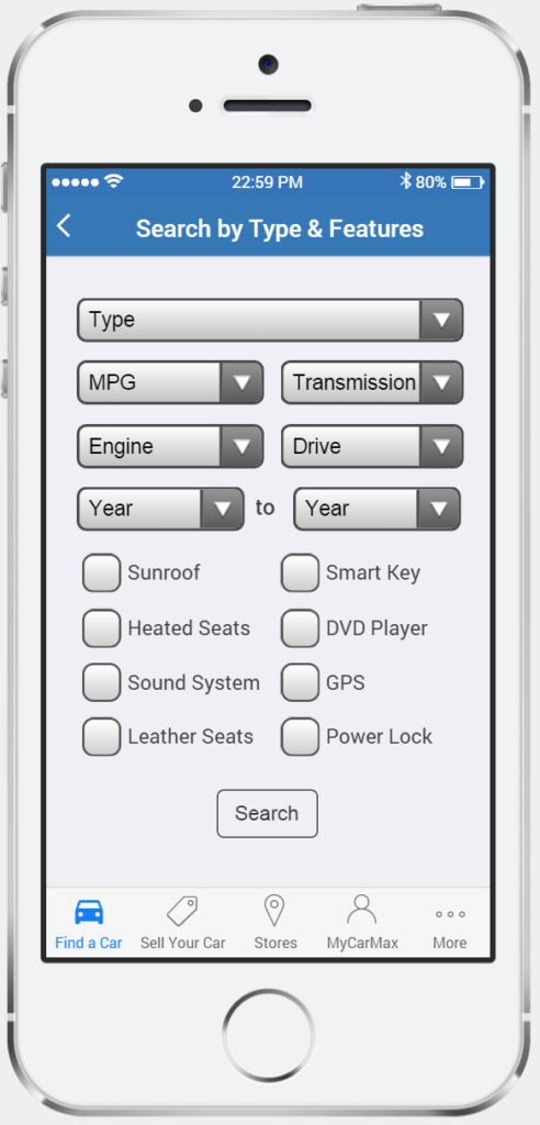 Type/Feature Search